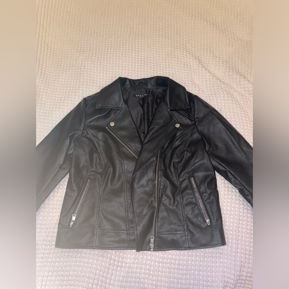 Black leather jacket